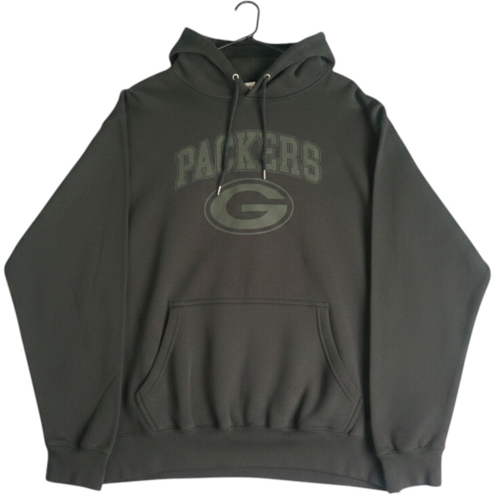 FOCO Green Bay Packers Hoodie Men's 3XL Black Tonal Logo Sweatshirt NFL